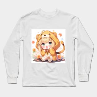 chibi saber lion outfit Long Sleeve T-Shirt